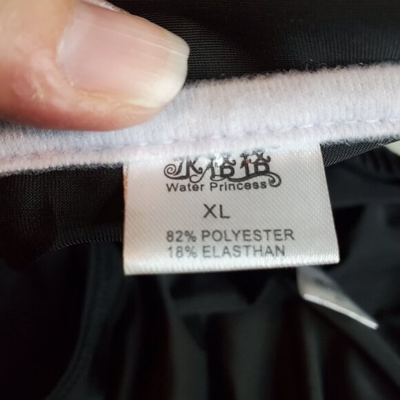 NEW WATER PRINCESS SZ XL 2 Piece Black Swimsuit Boho Cruisewear Vacation - Picture 11 of 11